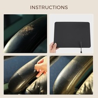 JDLUGH Fita adesiva de reparo de couro para sofá, 21 x 28 cm, 2 peças grande de couro autoadesivo, assento de carro, móveis de couro, kit de remendo de reparo de vinil (21 x 28 cm, preto 2.0) - imagem 5
