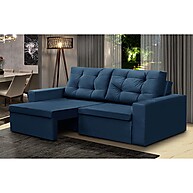 Sofá Retrátil 2 Lugares 1,80m Liz Suede Azul – Conforto e Estilo em Qualquer Ambiente - imagem 1