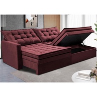 Sofá Retrátil 2m com Baú Cama inBox: Conforto e Armazenamento - imagem 1