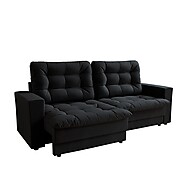 Sofá Retrátil 3 Lugares Lubeck: Conforto em Suede! - imagem 1