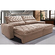 Sofá Retrátil e Reclinável 3,15m Spazus Bege: Conforto e Elegância - imagem 1