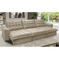 Sofá Retrátil e Reclinável 3,22m: Conforto Suede! - imagem 1
