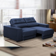 Sofá Retrátil e Reclinável Azul: Conforto Premium - imagem 1