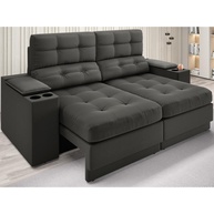 Sofá Retrátil e Reclinável Eureka: Conforto + USB - imagem 1