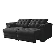 Sofá Retrátil Reclinável 3 Lugares 2,30m Suede Veludo Coliseu Selmer - imagem 1