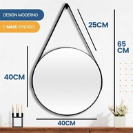 Espelho Redondo Adnet 40cm - Decore com Estilo e Sofisticação - imagem 3
