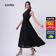 Vestido Longo Elegante Lovito: Babados e Sofisticação - imagem 2