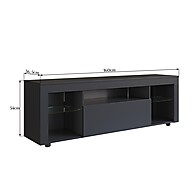 Rack Gamer 60" Preto com Led: Estilo e Sofisticação - imagem 2