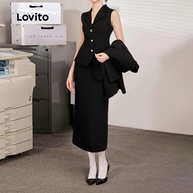 Blusa Preta Elegante Lovito: Estilo e Sofisticação - imagem 2