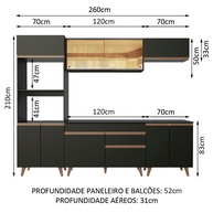 Cozinha Madesa Reims 260002: Preto e Sofisticação - imagem 2