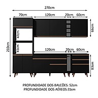 Cozinha Madesa Reims 270002: Preto e Sofisticação - imagem 2