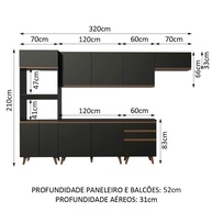 Cozinha Completa Madesa Reims: Preto e Sofisticação - imagem 2
