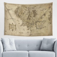 Tapeçaria Mapa da Terra Média - Decore com Estilo Geográfico e Sofisticação - imagem 1