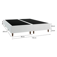 Base Box King Marina 193x203 cm – Branca e Sofisticada - imagem 2