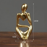 Kit Decorativo Luminária Bola Galáxia + Estátua Pensador Abstrato - Decoração Criativa e Sofisticada - imagem 4