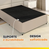 Cama Box Casal 1,38m Suede Prince Bege - Design Sofisticado com 38cm de Altura - imagem 5