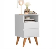 Mesa de Cabeceira Retro Branca para Quarto Moderno – Estilo Pop com Design Sofisticado - imagem 4