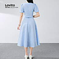 Conjunto de Saia Elegante Lovito: Azul e Sofisticado - imagem 2