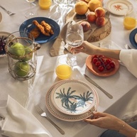 Prato Fundo Caribe em Cerâmica 21,5cm - Design Tropical com Estilo Sofisticado - imagem 3