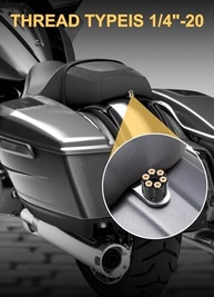 Parafuso Assento Traseiro Harley Dyna, Sportster, Softail, Road Glide - Preto 1/4"-20 - imagem 3