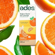 Pack Bebida a Base de Soja Sabor Laranja 200ml Ades - 6 Unidades - imagem 1