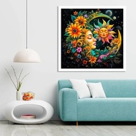 Kit de Pintura com Diamantes 5D Sol e Lua - Arte Terapêutica para Adultos Iniciantes - imagem 3