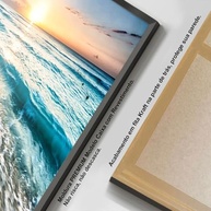 Quadro Decorativo com Moldura - Paisagem de Ondas e Pôr do Sol para Sala e Quarto - imagem 3