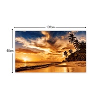 Tela Quadro Paisagem Praia Pôr do Sol 100x60cm - Decoração Moderna para Quarto e Sala - imagem 3
