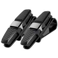 Clip Porta Óculos Carro Premium: Segurança e Estilo no Quebra-Sol (2un Preto) - imagem 1