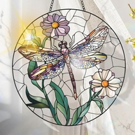Acrílico Colorido com Design de Vitral - Apanhador de Sol e Decoração de Parede para Jardim e Ambientes Internos - imagem 1
