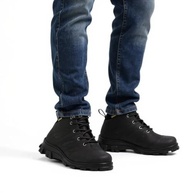Bota Coturno Masculina Cano Médio - Couro Sintético Impermeável - Sola Antiderrapante - Botas Masculinas de Trabalho e Segurança - Nº 37 ao 44 - imagem 4