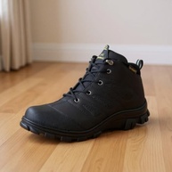 Bota Coturno Masculina Cano Médio - Couro Sintético Impermeável - Sola Antiderrapante - Botas Masculinas de Trabalho e Segurança - Nº 37 ao 44 - imagem 3