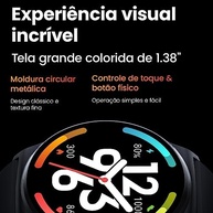 Smartwatch Solar Lite: Bateria 10 Dias, Tela 1.38", IP68, Bluetooth 5.3 - Seu Aliado Inteligente no Brasil! - imagem 3