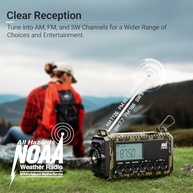 Rádio de Emergência Solar 12000mAh: Alerta NOAA, Lanterna, Carregador e SOS - Essencial para sua Segurança - imagem 3