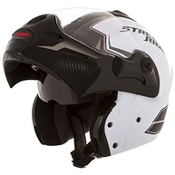 Capacete Mixs MX Captiva Robocop Escamoteável com Viseira Solar Interna - Branco - imagem 2