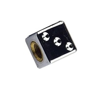 Tampas de Válvula Quadradas de Dados em Prata Sólida 16mm - Estilo e Proteção para Seu Veículo - imagem 3