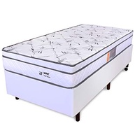 Cama Box Solteiro com Colchão de Molas Ensacadas e Pillow Top - Courvin Branco 88x188cm - imagem 2