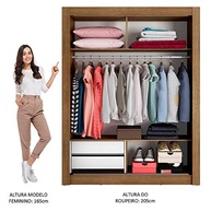 Guarda-Roupa Solteiro Dallas 2P com 2 Gavetas - Organize seu Espaço com Estilo - imagem 5