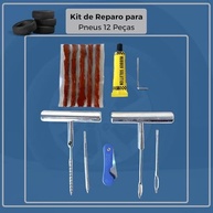 Kit Reparo Pneu 12 Peças c/ Maleta Azul - Solução Rápida para Carro, Moto e Bike - imagem 3