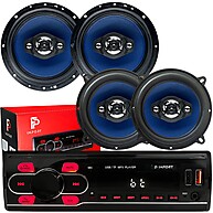 Som Automotivo Completo: Rádio + Alto-Falantes 5/6" - imagem 1