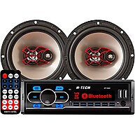 Som Automotivo Completo: Rádio + Falantes Bravox 6" - imagem 1