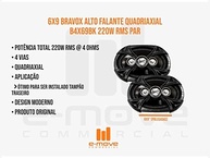Alto Falante Bravox B4X69 BK 6x9" 220W MAX - Som Potente para Seu Carro - imagem 3