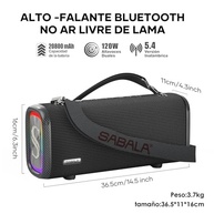 Caixa de Som SABALA DR-908 Pro: Graves Potentes, Luzes RGB e Bluetooth 5.4 (Preto) - imagem 4