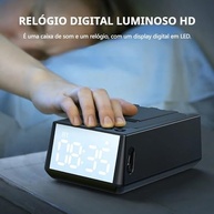 Caixinha de Som Bluetooth 3 em 1 GRASEP: Som Potente, Relógio Alarme e Suporte Celular - imagem 3