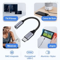 Adaptador USB-C para P2 3.5mm com DAC: Som Imersivo e Durabilidade Premium - imagem 3