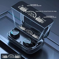 Fone de Ouvido Bluetooth M10: Som Imersivo com Display LED e Controle Touch - imagem 3