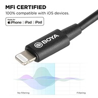 Adaptador BOYA BY-K3: Microfone TRRS para iPhone Lightning MFi - Som Profissional! - imagem 5