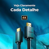 Cabo HDMI 1 Metro 4K Ultra HD 3D: Imagem e Som Incríveis para sua TV e Console - imagem 3