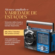 Rádio Portátil 1088 Bluetooth Bivolt: Som em Qualquer Lugar com USB, SD, Aux e Pilhas! - imagem 4