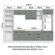 Cozinha Completa 330cm Agata Madesa: Seu Sonho! - imagem 2